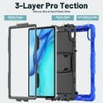thumbnail image 3 of XYX For MatePad SE 2024 Case 11 inch AGS6-W00, 3in1 Heavy Duty Shockproof Tablet Case with Stand, Shoulder Strap, Blue, 3 of 7