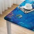 thumbnail image 5 of WYYP Shark Corals Fish Square Tablecloth for Picnic Dining Kitchen Farmhouse 100% Polyester Fiber 52*52, 5 of 8