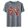 thumbnail image 5 of Erwazi Valentines T-Shirts for Womens Love Bow Heart Printed Casual Crew Neck Short Sleeve Tees Tees Tops Valentine Gifts Clothes, 5 of 6