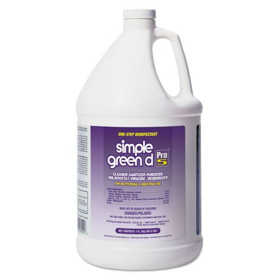 Simple Green d Pro 5 Disinfectant, 1 gal Bottle, 4/Carton