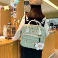 thumbnail image 4 of Sywqhk Mujeres Hit Color Messenger Bag Preppy Style School Mochila Grande (Verde) Sywqhk Para estrenar, 4 of 9