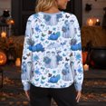 thumbnail image 6 of IYYVV Halloween Sweaters for Women 2026 Button Knit Cardigan Long Sleeve Ghost Graphic Cute Spooky Fall Winter Trendy Tops Sky Blue S, 6 of 6