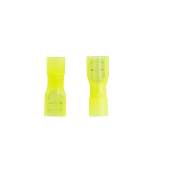 12-10 AWG Insulated Female Disconnect, Yellow - Pack of 15