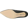 thumbnail image 6 of Sam Edelman Dori Black Leather Slip On Pointed Toe Kitten Heel Fashion Pumps (Black Leather, 5), 6 of 6