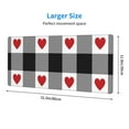 thumbnail image 2 of Rocae Heart Black Buffalo Plaid Gingham for Gaming Mouse Pad, Mouse Pad Large, Office Computer Keyboard Mousepad, Keyboard and Mouse Pad with Stitched Edges,31.5 x 11.8 in, 2 of 5