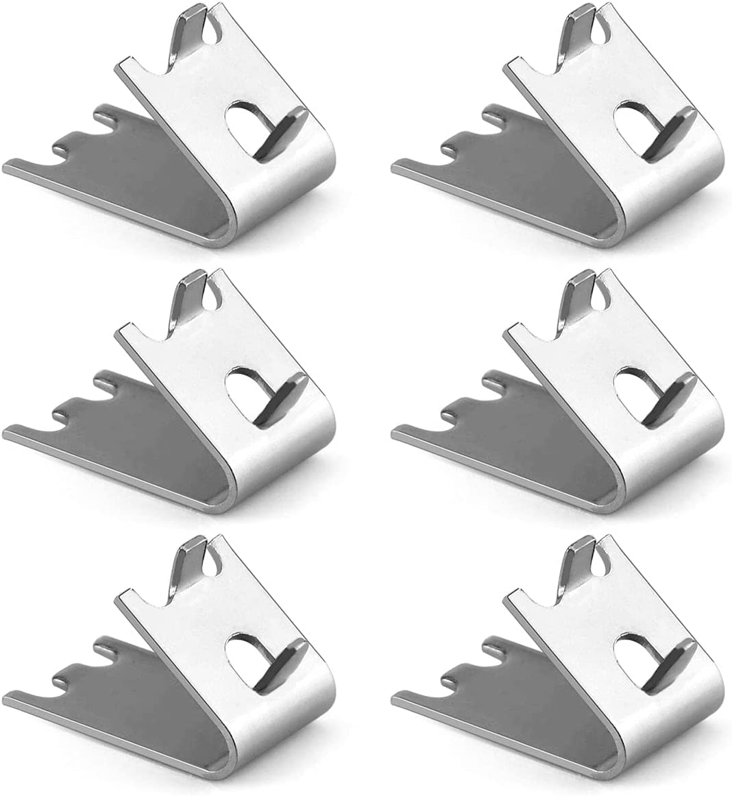 10 Pack Freezer Shelf Clip Kit Stainless Steel Square Shelf Clip for Refrigerator