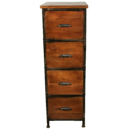 Rustic 4 Drawer Filing Cabinet