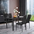 thumbnail image 2 of Juego de 4 Sillas de Comedor Negro, Adecuado para El Hogar Restaurante Reunión Boda HOMEMAKE FURNITURE  Minimalista Moderno, 2 of 5