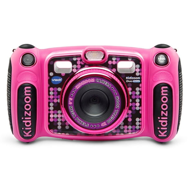 vtech kidizoom duo 5.0 appareil photo numérique de luxe avec lecteur mp3 et  écouteurs, rose 