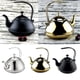 thumbnail image 5 of Billuyoard Hervidor de té y café de acero inoxidable de 2 l cuello de cisne fino sobre café plateado Juegos de servir café y té, 5 of 6