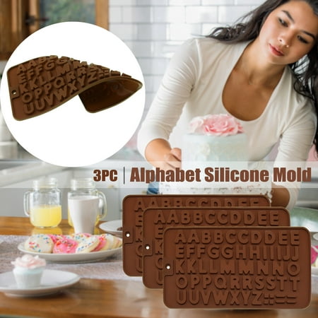 

For Chocolate Shape Silicone Jelly Cake Alphabet Mold Kitchen，Dining Bar Ice Cube Mold ViLaViDe