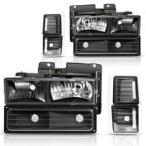 ECCPP Headlights Assembly For Chevrolet Blazer 1992-1994 For Chevrolet C1500 1994-1998 For Chevrolet C1500 Suburban 1994-1998 For Chevrolet C2500 1994-1998 Driver and Passenger Side