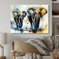 thumbnail image 2 of Designart Elephants Running II Canvas Wall Art, 2 of 5