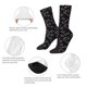 thumbnail image 4 of Fotbe Cool Skull Love Calcetas Largas con Estampado para Hombre y Mujer – Calcetas de Compresión Transpirables y Elásticas, Viajar y Uso Diario Talla 5-11, 4 of 6