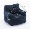 thumbnail image 2 of Bean Bag Chairs, Soft Tufted Foam Bean Bag Chair with Teddy Fabric for Adults and Kids, Comfy Lazy Sofa for Living Room, Bedroom, 2 of 9