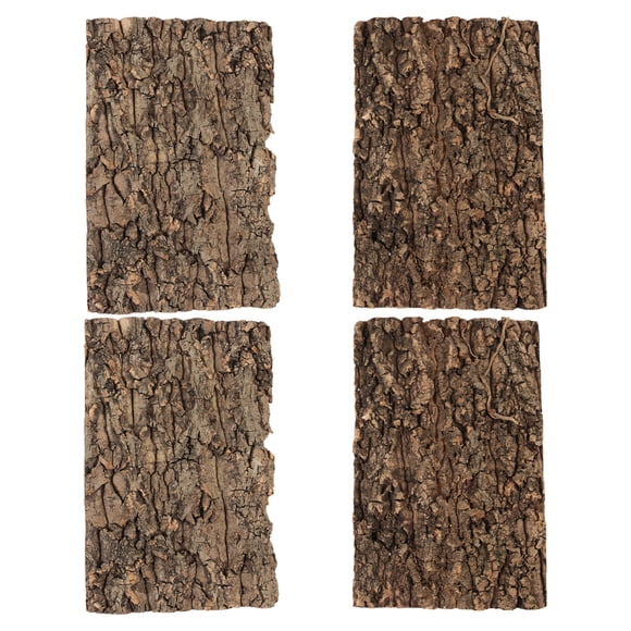 MOVTOTOP 4Set Bark for Orchids Reptile Tree Bark Decor 11.79X7.86X0.79in