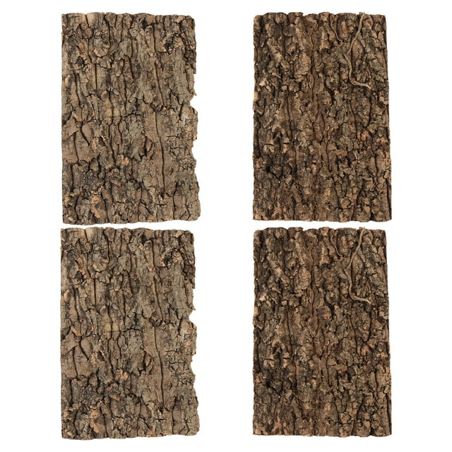 Miangastore 4 Pcs Écorce de Terrarium pour Reptiles Écorce de Paysage Écorce de Réservoir pour Reptiles Décoration de Fond Écorce Décor