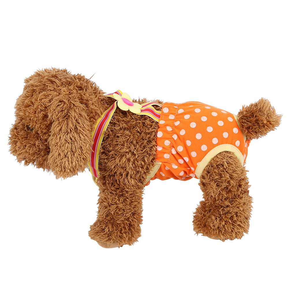 Dog Sanitary Pants Female Dog Diapers Washable Reusable Puppy Nappies Physiological Menstrual Suspender Pants Doggy Underwear Pants S