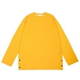 thumbnail image 4 of Ceisia Men's Oversize Crew-Neck Sleeve-Button Long-Sleeve Top Multi-Solid Gift, 4 of 5