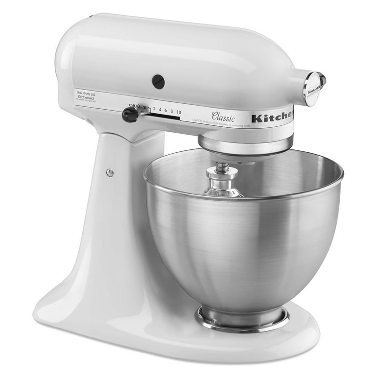 KitchenAid® Classic™ Series 4.5 Quart Tilt-Head Stand Mixer, White, K45SS 