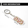 thumbnail image 4 of Goofa Pineapple Flower Printed Rectangular Metal Keychain Bag Charm Floral Charm for Purse Keys Metal Keyring Gift for Women Accessories, 4 of 7