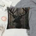 thumbnail image 2 of GOSMITH Cute Deer Pillow Covers Deer Hunting Decorative Throw Pillow Covers Cases Home Decor Antlers Western Farmhouse Black Brown Wild Animal Cushion Case for Couch Sofa Outdoor, 2 of 5