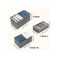 thumbnail image 3 of 1pc Upgraded Foldable Storage Box, Thickened Textile, Handle Design, Sorting Underwear/Socks/Pants Storage Box, Closet Organizer, 3 of 5