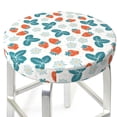 thumbnail image 3 of Kdxio Floral Strawberr Print Stool Covers Round,Stretch Round Bar Stool Covers Washable Bar Stool Cushion Slipcover for 12-15 Inch Chair, 3 of 7