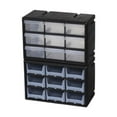 thumbnail image 1 of Organizador de piezas de 18 cajones organizador de cuentas multiusos almacenamiento de herramientas de Hardware negro, 1 of 8