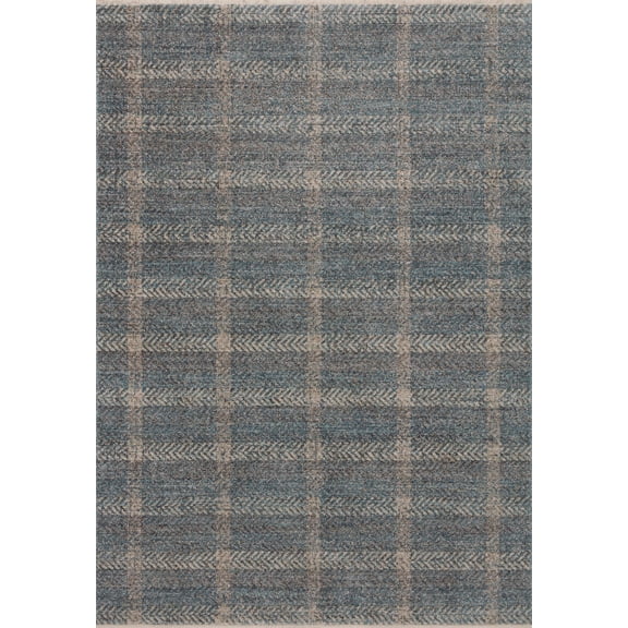 Angela Rose x Loloi Ember Blue / Beige 5'-3" x 7'-6" Area Rug