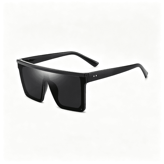 HBMYN Square Oversized Sunglasses for Women Men Fashion Flat Top Big Black Frame Shades Oversized Sunglasses Womens