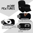 thumbnail image 4 of Funda reclinable ULTICOR para 1 asiento, terciopelo elástico, negra, 4 of 7