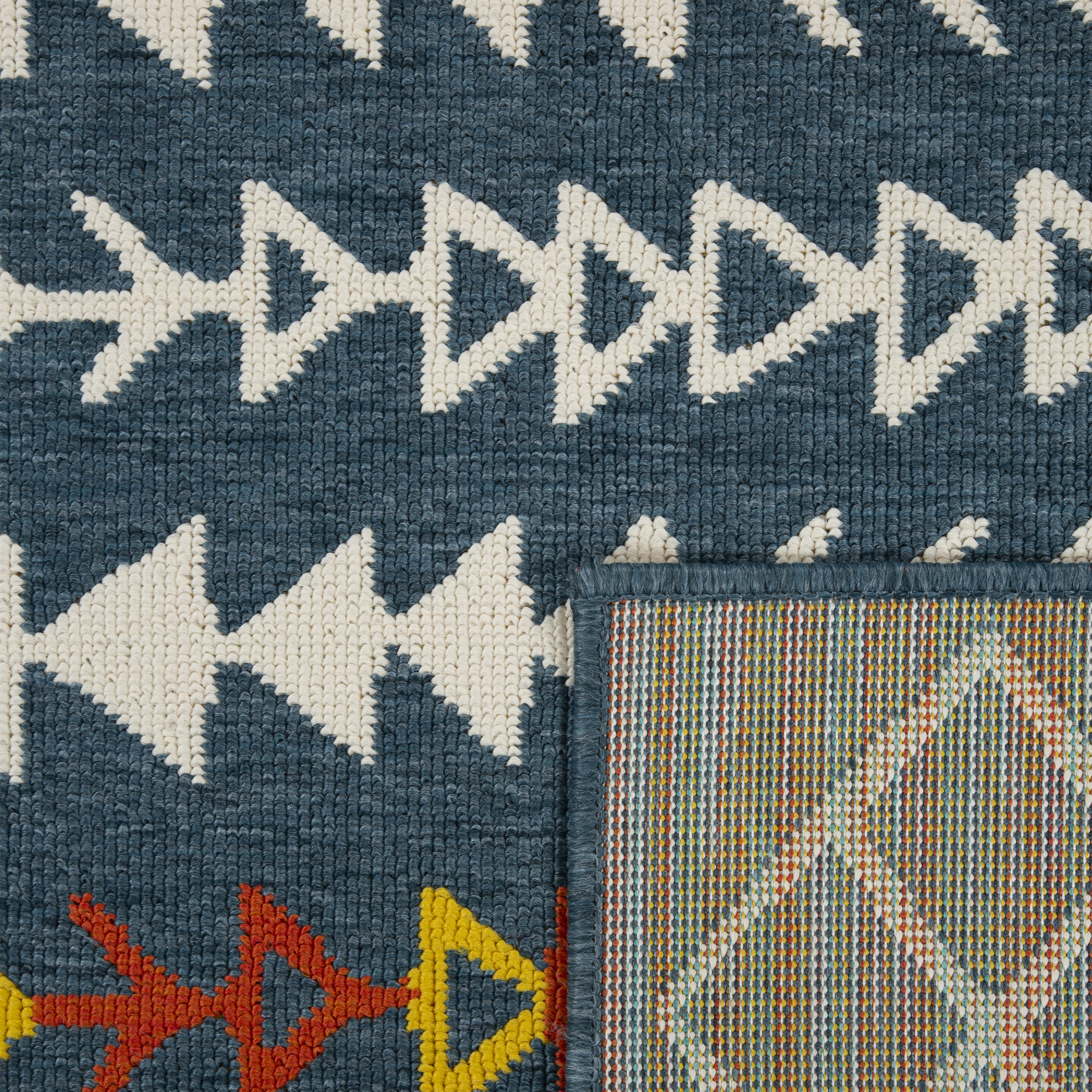 Ox Bay and Evette Rios Dora 8' x 9'9" Blue Arrows Indoor/Outdoor Area Rug