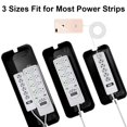 thumbnail image 4 of Cable Management Box Set 3 Size Cable Organizer Box to Hide Wires Power Strips Electrical Cord from TVs Computers - Electrically Safe ABS Material Cord Organizer Box Cable Box Organizer Cord Box Black, 4 of 4