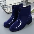thumbnail image 5 of Awdenio Women's Mid-Calf Boots , Punk Style Ankle Rain Boots Women Non-Slip Rain Boots Outdoor Rubber Water Shoes, 5 of 9