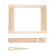 thumbnail image 4 of Kit de telar de madera, máquina de tejer de 20 cm x 15 cm, aguja de tejer a mano 3 piezas, 4 of 9