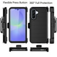 thumbnail image 2 of Galaxy A36 5G Case,Takfox Samsung Galaxy A36 5G Holster Phone Case with Built-in Screen Protector Swivel Belt Clip [3 Layers] Heavy Duty Full Body Protection Shockproof Kickstand Cover - Black, 2 of 8