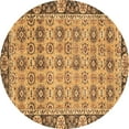 thumbnail image 1 of Ahgly Company Indoor Round Abstract Brown Modern Area Rugs, 6' Round, 1 of 4