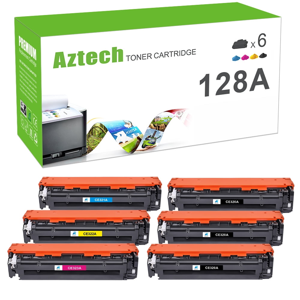 128A 2-Pack CE320A Compatible Remanufactured Toner Cartridge Replacement for HP Color Laserjet CP1525n CP1525nw CM1415fn MFP CM1415fnw MFP Printer Toner Cartridge. Black