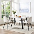 thumbnail image 2 of Homy Casa 63 in. Large Dining Table for 4–6 People, Thick Top with Flat Metal Legs, 2 of 10