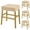 Khaki, variant on 4 Pcs Rectangular Stretch Stool Cover with Elastic Band Washable Protective Saddle Seat Cover for Home Office Bar Without Back