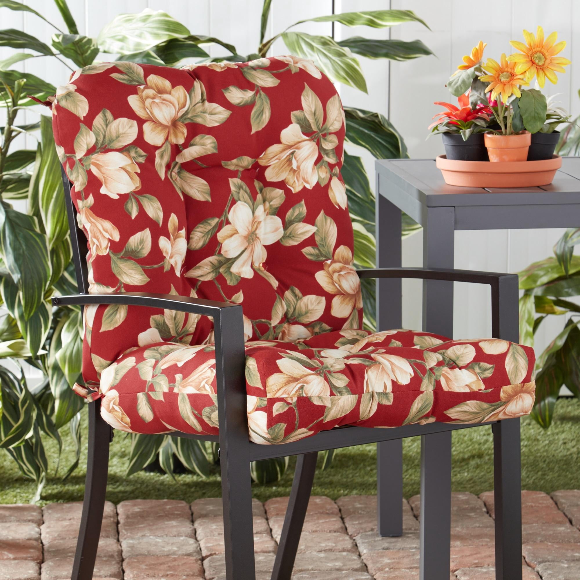 Greendale Home Fashions Roma Floral Outdoor Dining Chair Cushion