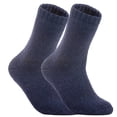 thumbnail image 2 of Lian LifeStyle Perfect Fit Women's 4 Pairs Wool Crew Socks For Healthy Feet. Cozy, Cute, and Comfortable LK1602 Size 6-9 Navy, 2 of 4