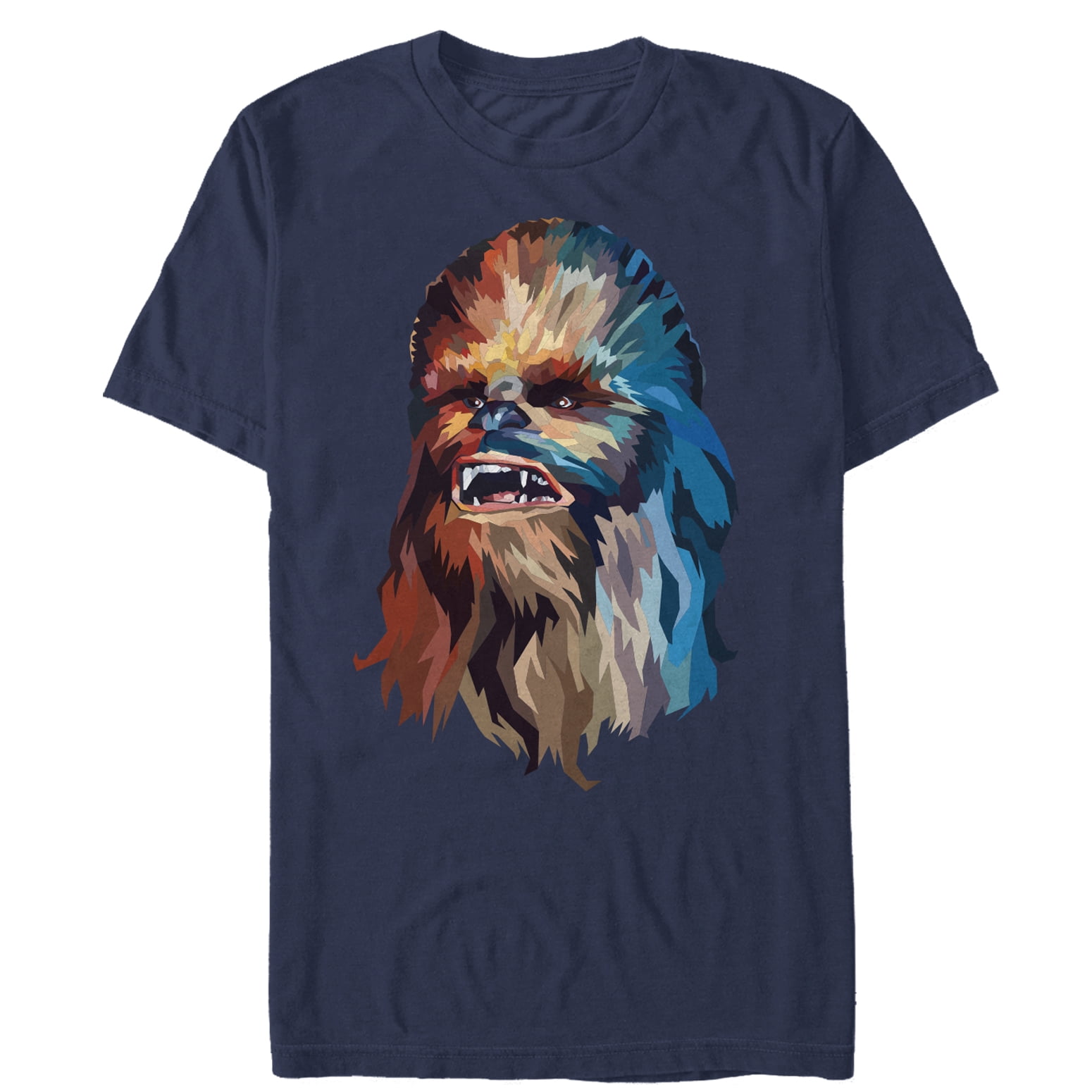 Star Wars - Men's Star Wars Chewbacca Art T-Shirt Navy Blue - Walmart ...
