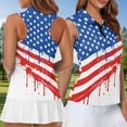 thumbnail image 4 of Aplkyhs 250th Anniversary Matching Couple Sport Shirts Patriotic Star Quarter Zip Golf Tennis Tank Top Women's Matching Hawaiian Golf Shirt for Couple Racerback Design, 4 of 6