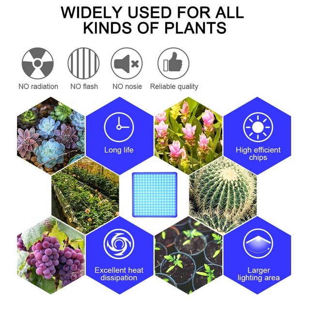 225 LED Grow Light Lamp Ultra-thin Panel Bulbs Indoor Plant Veg Flower