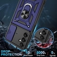 thumbnail image 4 of Compatible with Galaxy A14 5G Phone Case,Samsung A14 5G Case with HD Screen Protector with Slide Camera Cover, 360°Rotation Ring Kickstand [Military Grade] Case for Galaxy A14 5G,Blue, 4 of 7