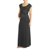 Oh! Mamma Maternity Short Sleeve Maxi Dress with Tie Waist