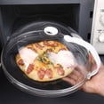thumbnail image 4 of Microwave Food Cover Splatter Guard - Clear Microwave Plate Cover With Handle, Heat-Resistant Microwave Splatter Lid For Reheating, Microwave Safe Cover For Bowls, Plates, And, 4 of 7