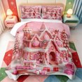 thumbnail image 2 of Manfei Xmas Holiday Season Twin Quilt Set,Farmhouse Christmas Santa Claus Twin Coverlet Set,2-Piece,1 Bedspread and 1 Pillowcase, 2 of 7